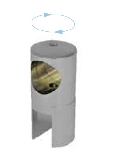 Koncová spojka sklo-tyč Černá matná