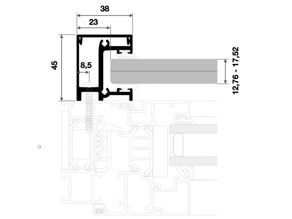 Sada Finestra S 1200mm Surová