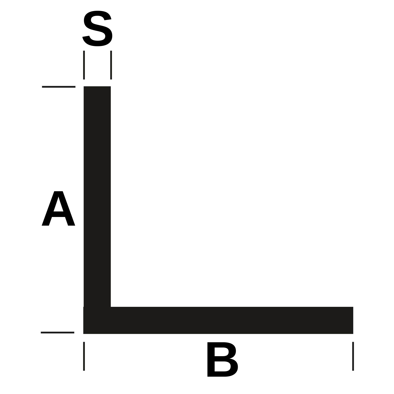 L 100x100 x6 surový 1,495m - Hliníkový L profil