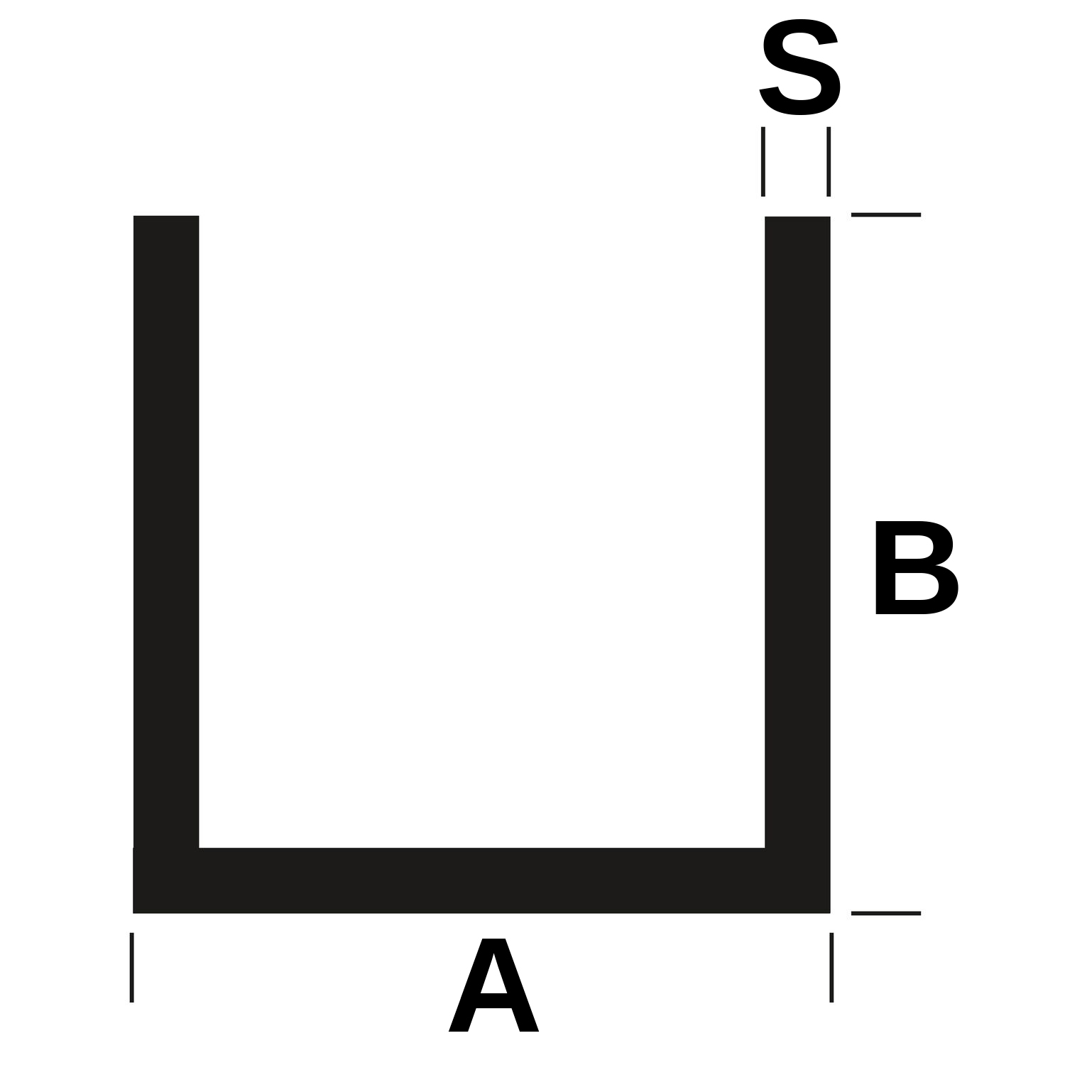 U 40x80x40 x4 surový 6m - Hliníkový U profil