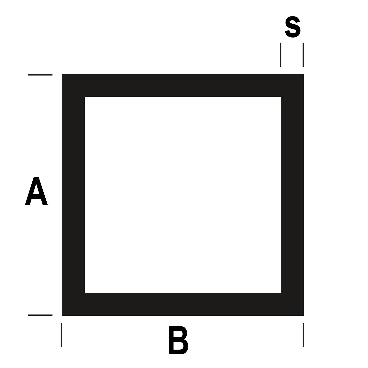 SQ 30x30 x3 3m RAL hladká matt