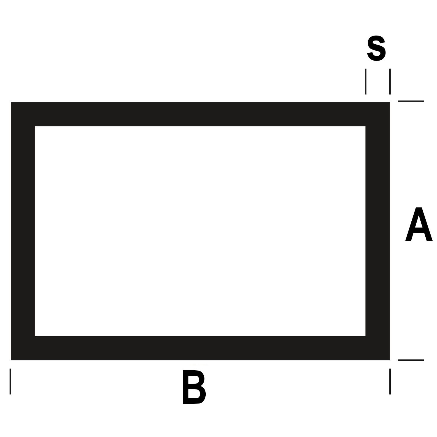 SQ 40x20 x1,5  broušený - Nerezový jekl  obdelníkový průřez