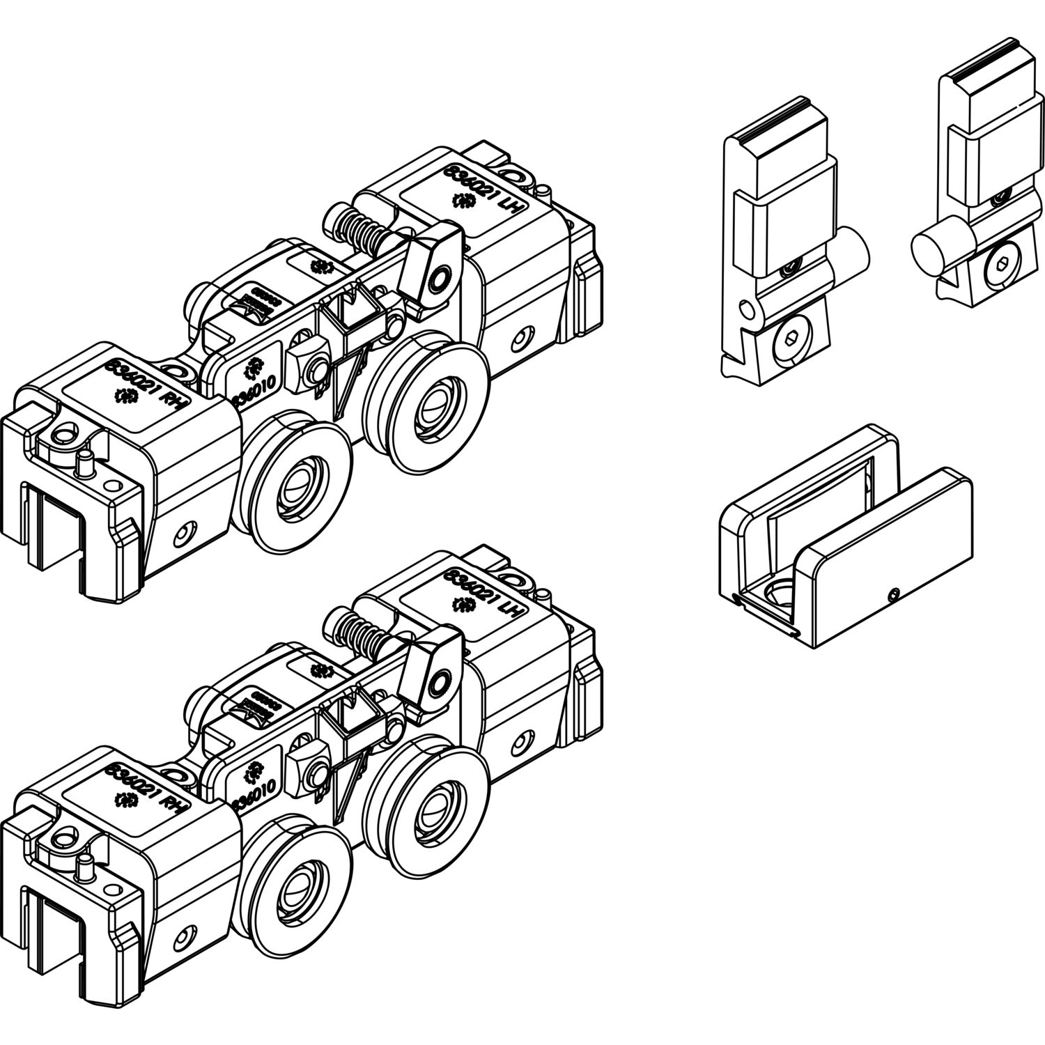 Muto XL 80/150 - sada příslušenství pro 1-křídlo RAL 9016 Bílá