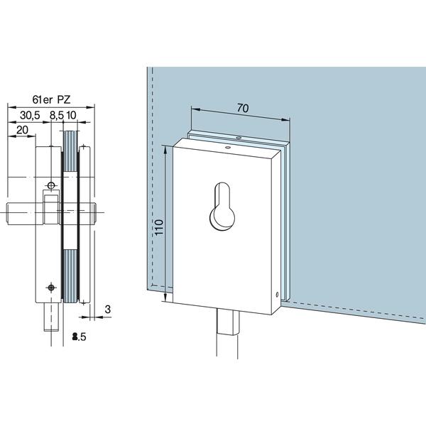 Zámek SG 05.100 Nerez matt (vzhled)