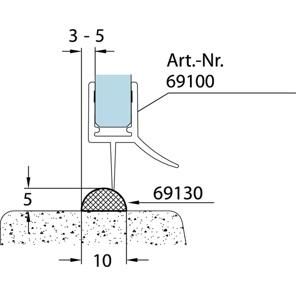 Přechodová lišta Akryl 2000mm