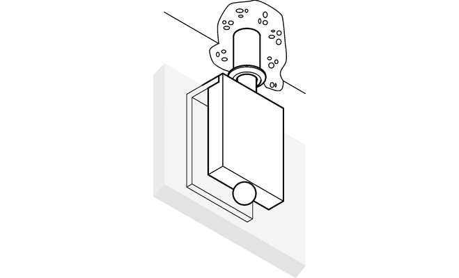 Zarážka dveřního křídla V2 pro 10mm sklo EV1
