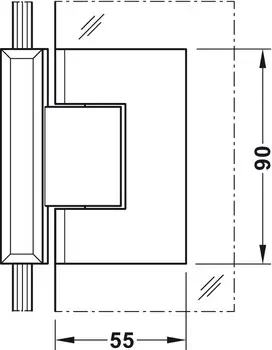 Pant Line GG 90° Černý grafit