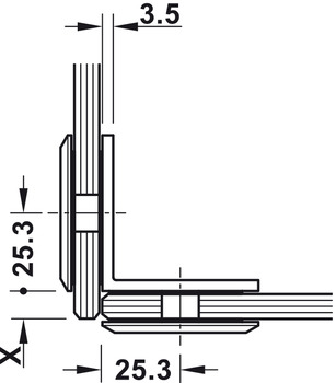 Spojka Line GG 90° Černý grafit