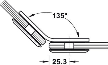 Spojka Line GG 135° Černý grafit