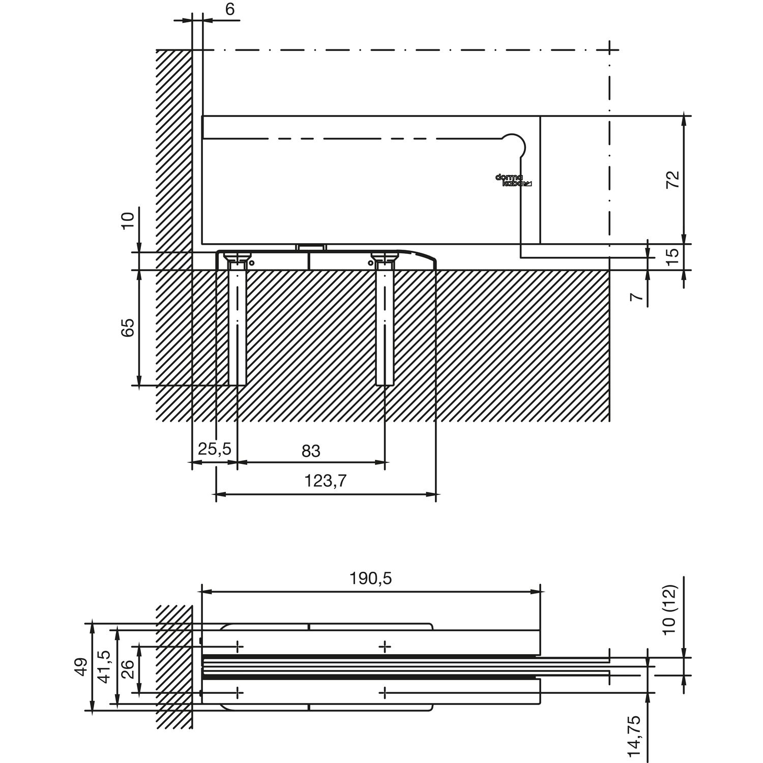 Universal Motion aretace 90° Nerez matt