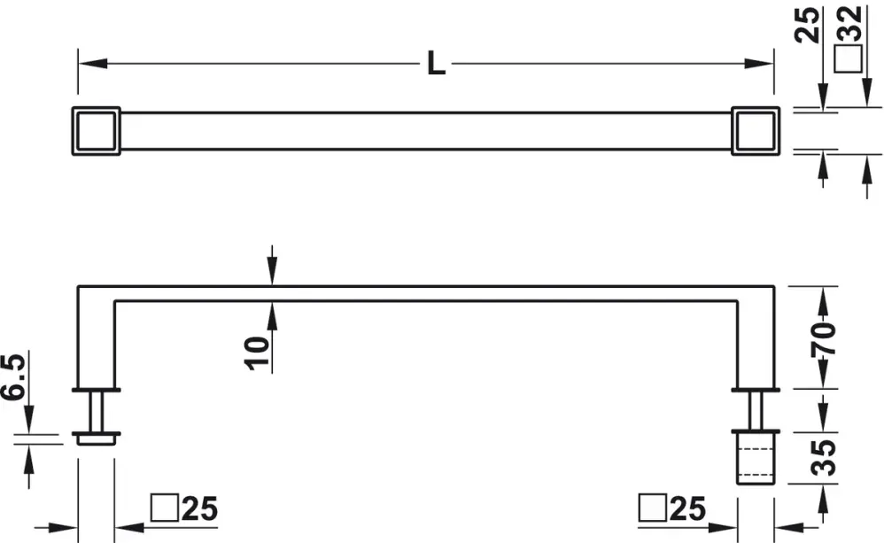 Shower HSQ 500 Chrom lesk