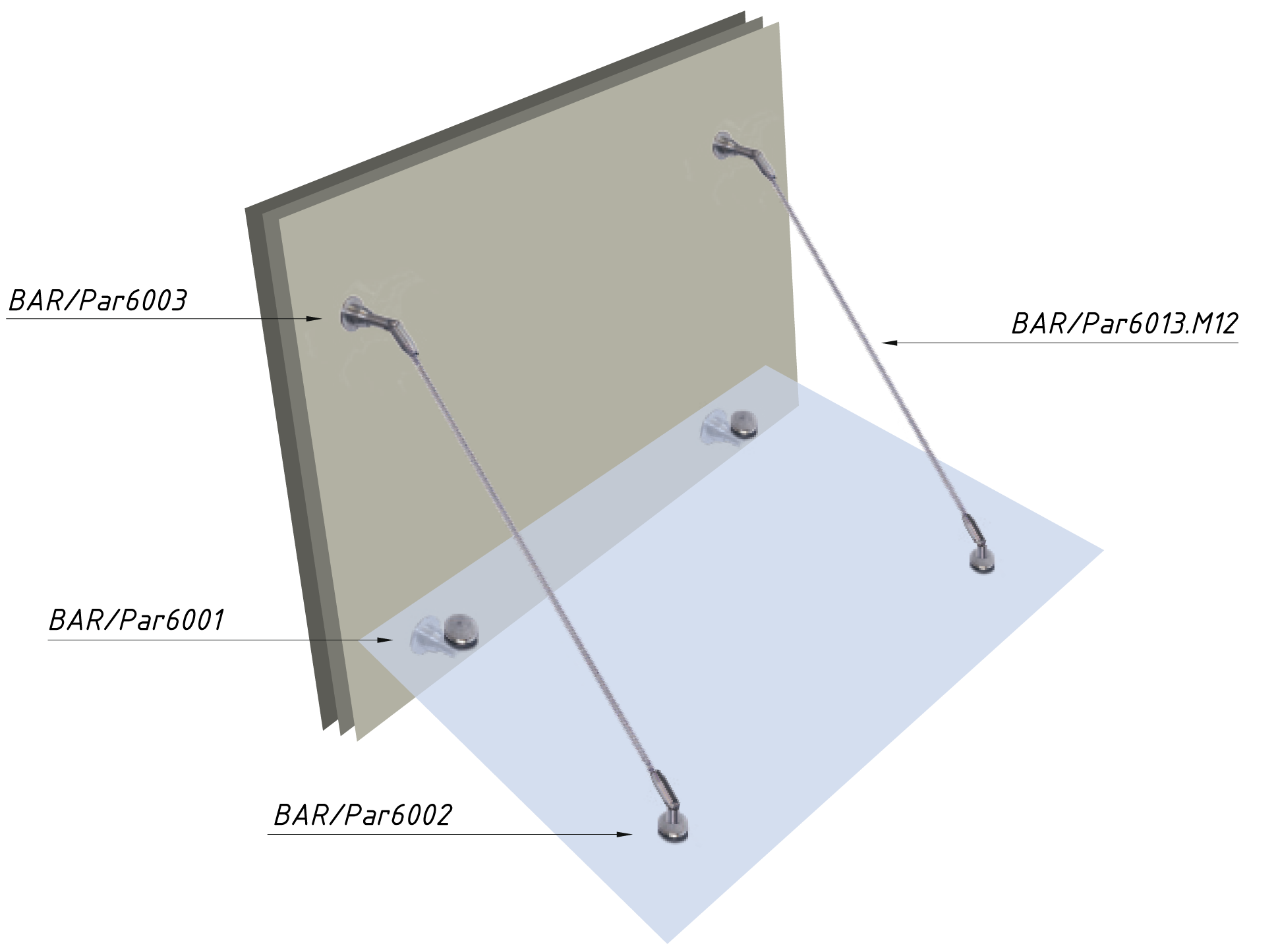 Terč dvojče PM 60 táhlo-sklo RAL
