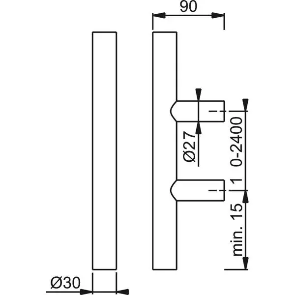 Nerezové madlo HOPPE E5011 400mm