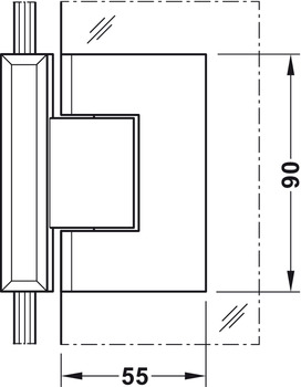 Pant Line GG 90° Chrom lesk