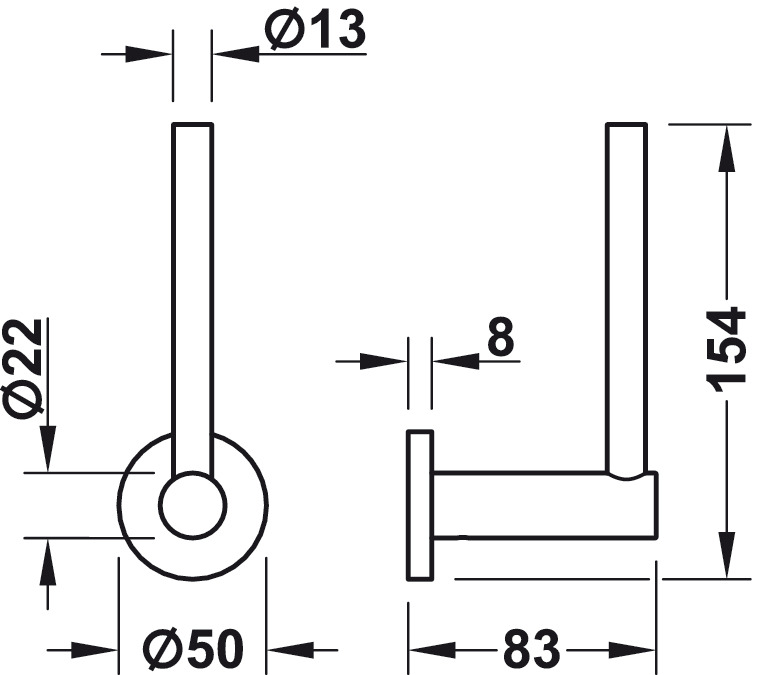 Držák náhradních rolí toaletního papíru HRO Chrom lesk