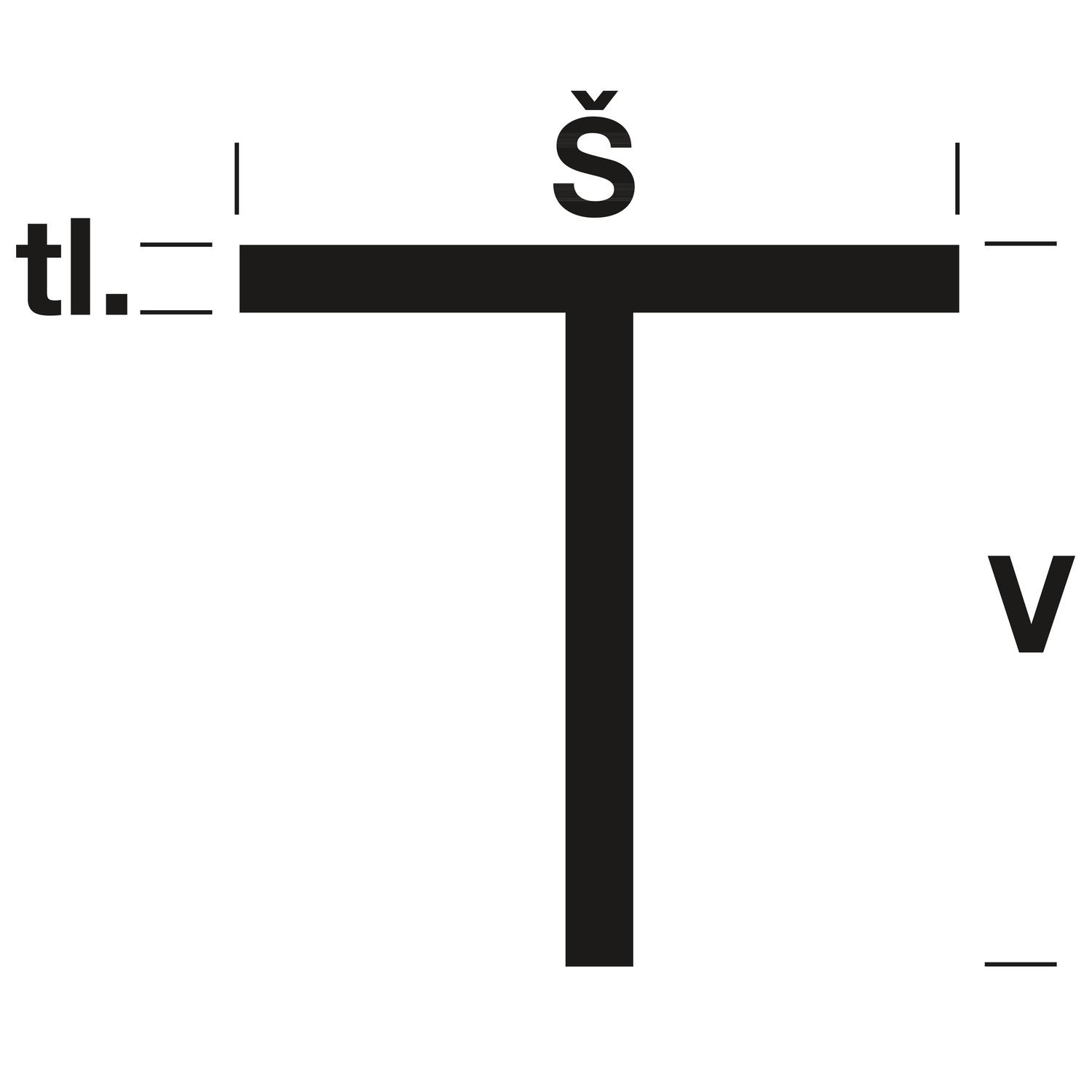 T-profil 20x20 x2 surový 6m - Hliníkový T-profil