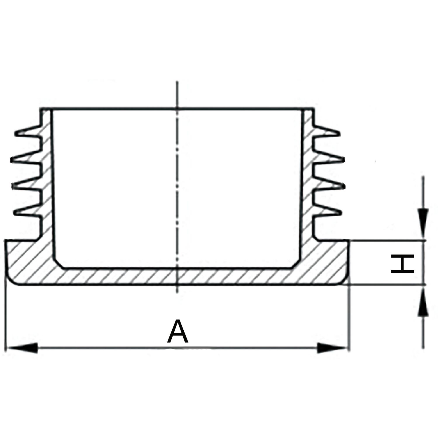 Záslepka 100x100 pro sílu 3-6 mm Černá