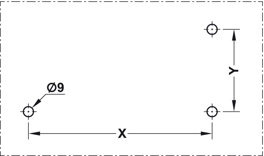 Shower Cross HRO 450 Chrom lesk