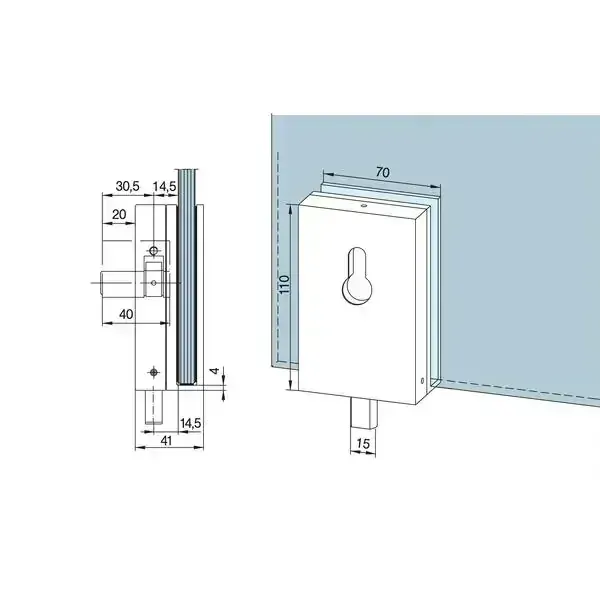 Nasouvací zámek SG 05.106 EV1