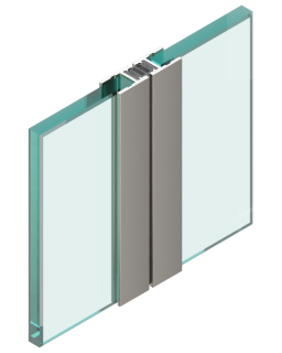 Profil magnetické těsnění 180° 2300mm Nerez matt (vzhled)