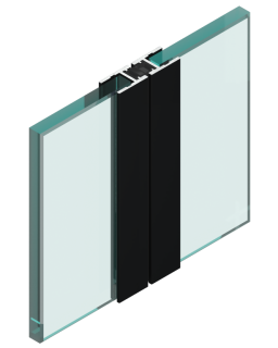 Profil magnetické těsnění 180° 2300mm Černá matná