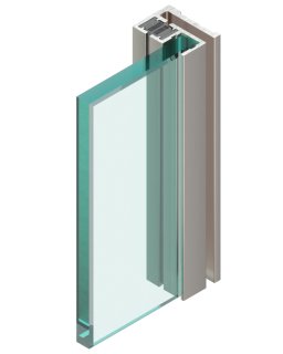 Lištové magnetické těsnění 90° 2300mm Nerez matt (vzhled)