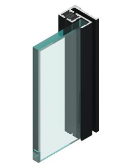 Lištové magnetické těsnění 90° 2300mm Černá matná