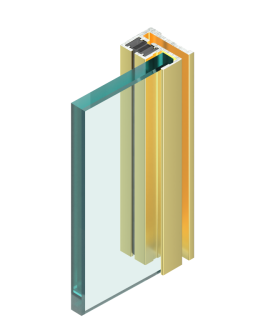 Lištové magnetické těsnění 90° 2300mm Zlatá lesk