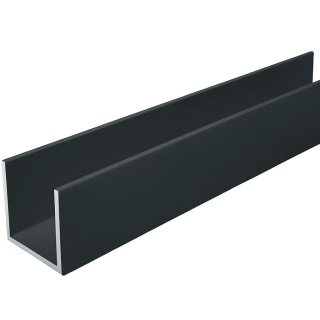 U 30x30x30 x2 RAL 7016 matt Antracit - Hliníkový U profil