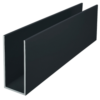 U 40x20x40 x2 RAL 7016 matt Antracit - Hliníkový U profil