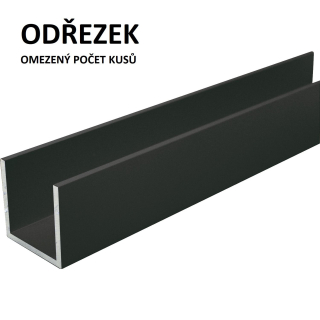 U 40x20x40 x2 elox Černá matná - Odřezky
