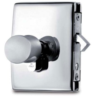 Zámek posuvných dveří Minima V-504 Nerez matt (vzhled)