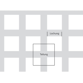 Nerez děrovaný plech 1.4301 surový 2000/1000/1,5 HD:8-12 mm