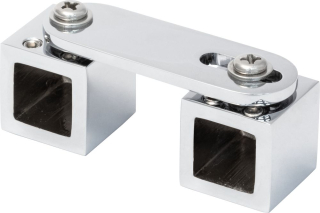 Spojka Square kloubová tyč-tyč Chrom lesk