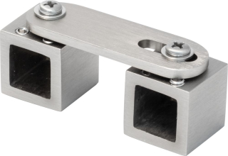 Spojka Square kloubová tyč-tyč Nerez matt (vzhled)