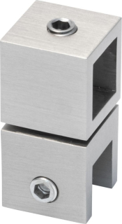 Průběžná spojka Square sklo-tyč Nerez matt (vzhled)