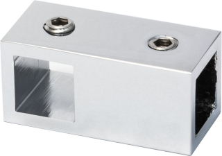 T spojka Square tyč-tyč Chrom lesk