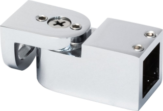 Spojka Square úhlová zeď-tyč Chrom lesk