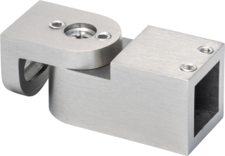 Spojka Square úhlová zeď-tyč Nerez matt (vzhled)