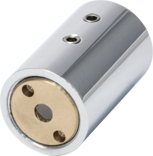 Spojka 90° zeď-tyč Chrom lesk