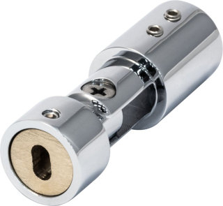 Spojka úhlová zeď-tyč Nerez matt (vzhled)