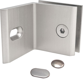 PM GX990 L-spojka sklo-zeď Nerez matt (vzhled)