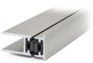 Profil magnetické těsnění 180° 2300mm Nerez matt (vzhled)