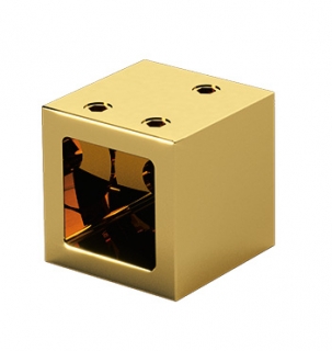 Spojka 90° Square zeď-tyč Zlatá lesk