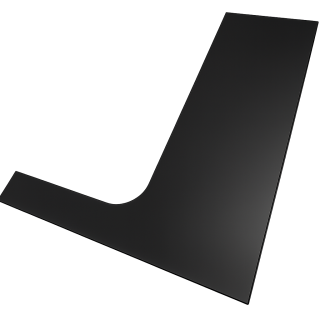 Záslepka pro Balustro F pravá Černá matná