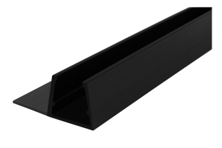 Svislé těsnění s bočním praporkem P14 2500mm Černé