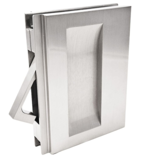 Mušle Logli MSC8 s hákem do drážky Nerez matt (vzhled)