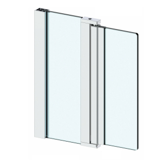 Hranatý lištový zvedací závěs s fixem 2100mm Chrom lesk