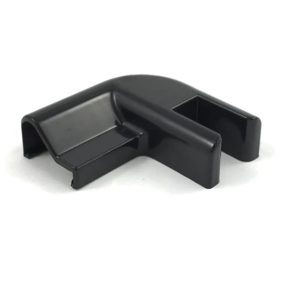 Spojka 90° FALL sklo-lišta Levá Černá matná