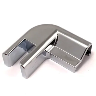 Spojka 90° FALL sklo-lišta Pravá Chrom lesk